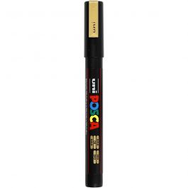 Posca Marker , nr. PC-3M, spets 0,9-1,3 mm, Fine, guld, 1 st. [HOB-274810]