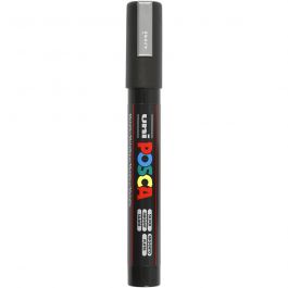 Posca Marker , nr. PC-5M, spets 2,5 mm, Medium, silver, 1 st. [HOB-276805]