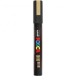 Posca Marker , nr. PC-5M, spets 2,5 mm, Medium, guld, 1 st. [HOB-276810]