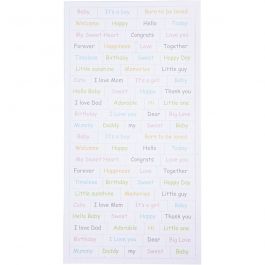 Stickers, baby, ark 12x23 cm, 2x84 st./ 1 förp. [HOB-27691]