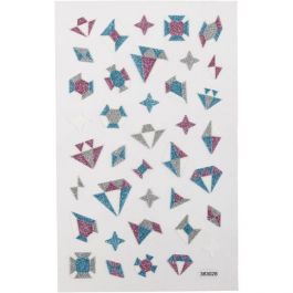 Glitterstickers, diamanter, ark 10x16 cm, 1 ark [HOB-280021]