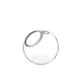 Glaskula platt botten med hål Ø8 cm (6 st) [IFS-28046]