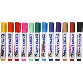 Whiteboardmarker, spets 4 mm, mixade färger, 12 st./ 1 förp. [HOB-28248]