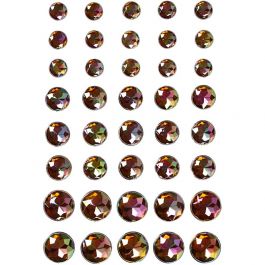Halv-pärlor, stl. 6+8+10 mm, brun, 40 st./ 1 förp. [HOB-28325]