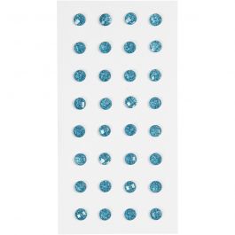 Rhinestones, Dia. 8 mm, ljusblå, 32 st./ 1 förp. [HOB-283808]