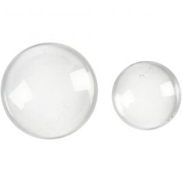 Cabochons, Dia. 18+25 mm, 8 st./ 1 förp. [HOB-28394]
