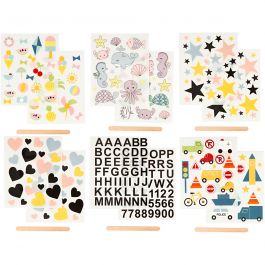 Rub-on stickers, 12,2x15,3 cm, 12 ark/ 1 förp. [HOB-283969]