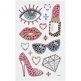 Diamond stickers, redo för fest, ark 10x16 cm, 1 ark [HOB-284031]
