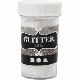 Glitter, vit, 20 g/ 1 burk [HOB-284282]