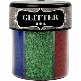 Glitter, mixade färger, 6x13 g/ 1 burk [HOB-28429]