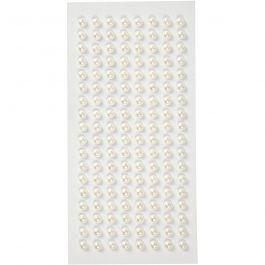 Halvpärlor, Dia. 5 mm, vit, 144 st./ 1 förp. [HOB-28434]