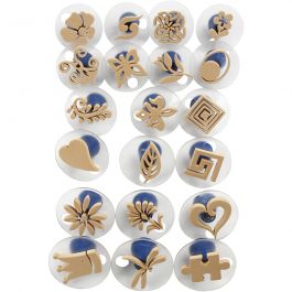 Skumstämplar med handtag, stl. 3-6 cm, 20 st./ 1 förp. [HOB-28590]