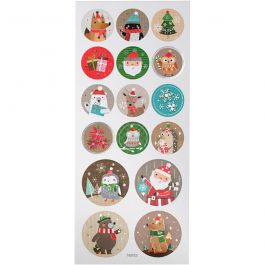 Stickers, jul, ark 10x23 cm, 1 ark [HOB-29161]