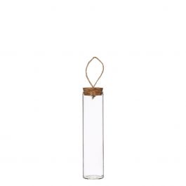 Reaktionsrör med kork och rep Ø3cm och 10cm högt (12 st.) [IFS-29162]