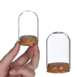 Mini stolp i glas Ø4cm och 6cm hög med kork (6 st.) [IFS-29410]