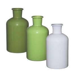 Glasflaskor Ø7 h: 12 cm Upplåning Grön (12 st) [IFS-29807]