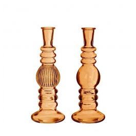 Ljusstake Florance Bärnsten H: 23 x Ø8,5 cm (6 st) [IFS-29903]