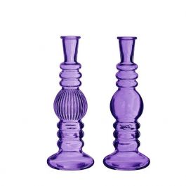 Ljusstake Florance Lila H: 23 x Ø8,5 cm (6 st) [IFS-29909]