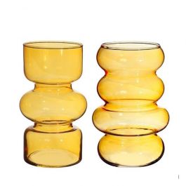 Blomma Vas Ø10 cm H: 18 cm Ocker (6 st) [IFS-29922]