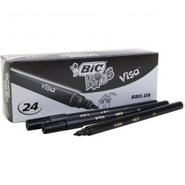 BIC Visafin Tuschpennor, spets 0,7 mm, svart, 24 st./ 1 förp. [HOB-393084]