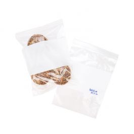 Blixtlåspåsar med Skrivfält 20,5x25,5cm PE 50 mikron (100 st) [2WE810]