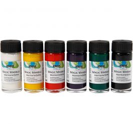 Magisk marmorfärg, standardfärger, 6x20 ml/ 1 förp. [HOB-30199]