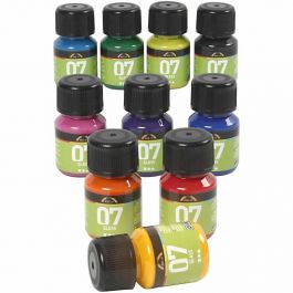A-Color Glas, mixade färger, 10x30 ml/ 1 förp. [HOB-31396]
