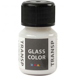 Glasfärg transparent, vit, 30 ml/ 1 flaska [HOB-31670]