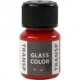 Glasfärg transparent, röd, 30 ml/ 1 flaska [HOB-31673]