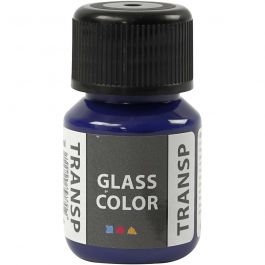 Glasfärg transparent, briljantblå, 30 ml/ 1 flaska [HOB-31676]