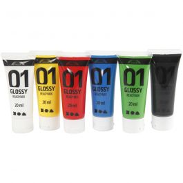 Akrylfärg Blank, standardfärger, 6x20 ml/ 1 förp. [HOB-32003]