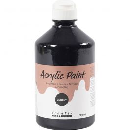 Akrylfärg Blank, svart, 500 ml/ 1 flaska [HOB-32004]