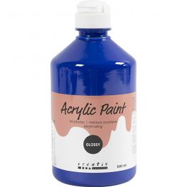 Akrylfärg Blank, blå, 500 ml/ 1 flaska [HOB-32024]