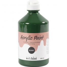 Akrylfärg Blank, mörkgrön, 500 ml/ 1 flaska [HOB-32028]