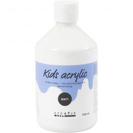 Akrylfärg Matt, vit, 500 ml/ 1 flaska [HOB-32102]