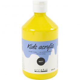 Akrylfärg Matt, primärgul, 500 ml/ 1 flaska [HOB-32106]