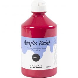 Akrylfärg Matt, primärröd, 500 ml/ 1 flaska [HOB-32110]