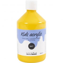 Akrylfärg Matt, gul, 500 ml/ 1 flaska [HOB-32112]