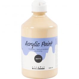 Akrylfärg Matt, ivory, 500 ml/ 1 flaska [HOB-32118]