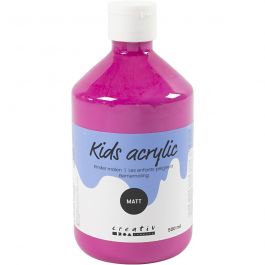 Akrylfärg Matt, rosa, 500 ml/ 1 flaska [HOB-32120]