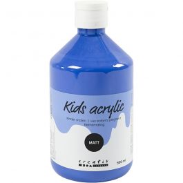 Akrylfärg Matt, blå, 500 ml/ 1 flaska [HOB-32124]