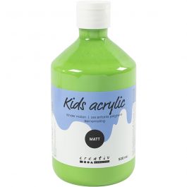 Akrylfärg Matt, ljusgrön, 500 ml/ 1 flaska [HOB-32126]