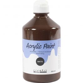 Akrylfärg Matt, brun, 500 ml/ 1 flaska [HOB-32130]