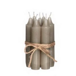 Ljus med avsmalning Taupe 11cm hög (7 st) [IFS-32162]