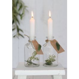 Ljus konisk vit 11cm hög (uppsättning av 7 st) [IFS-32167]
