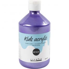 Akrylfärg Metallic, metallic, violet, 500 ml/ 1 flaska [HOB-32218]