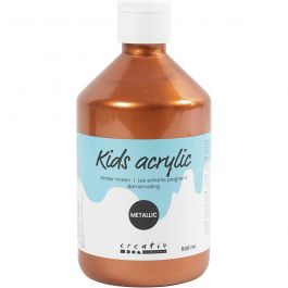 Akrylfärg Metallic, metallic, metallickoppar, 500 ml/ 1 flaska [HOB-32226]