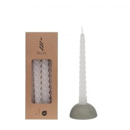 Ljus vridna vita 19cm höga (4 st.) [IFS-32237]