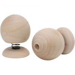 Hoppetihopp-figur i trä, H: 75 mm, Dia. 50 mm, 12 st./ 1 förp. [HOB-669055]