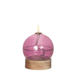 LED-oljelykta h13,5 Ø10 cm rosa (1 st) [IFS-32801]